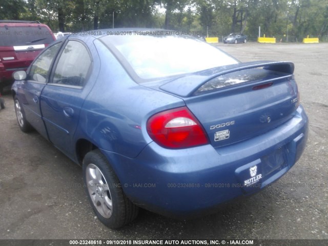 1B3AS56C03D200842 - 2003 DODGE NEON SXT 蓝色 照片 3