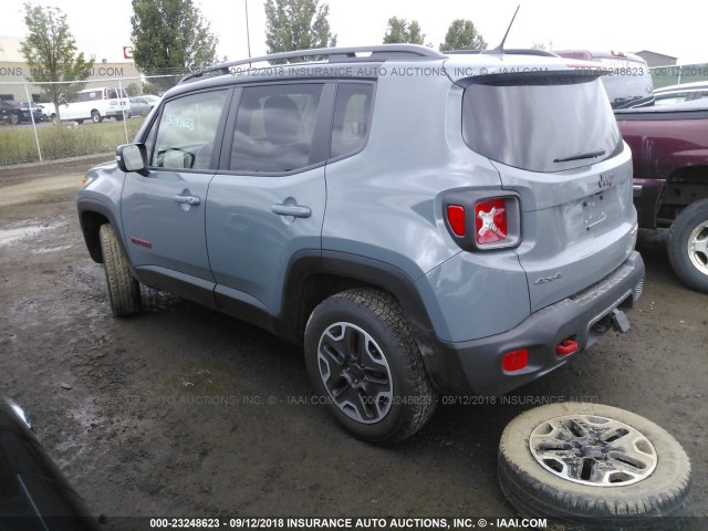 ZACCJBCB7HPF75379 - 2017 JEEP RENEGADE TRAILHAWK BLUE photo 3