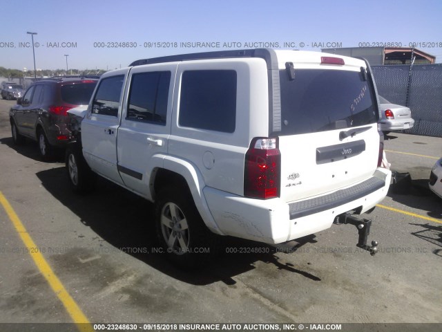 1J8HG48K38C187698 - 2008 JEEP COMMANDER SPORT WHITE photo 3