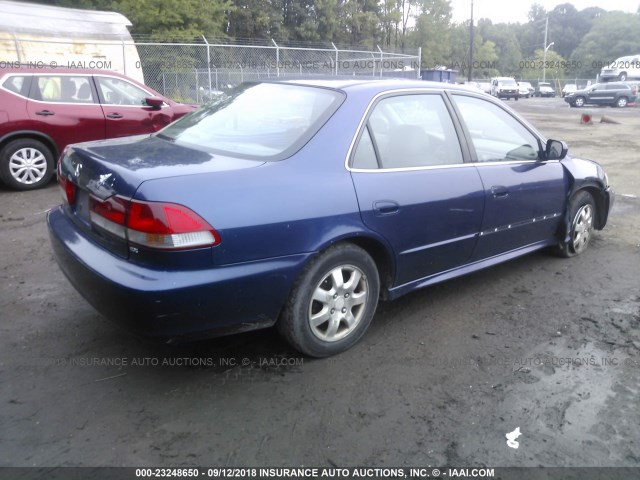 1HGCG66872A164319 - 2002 HONDA ACCORD EX/SE BLUE photo 4