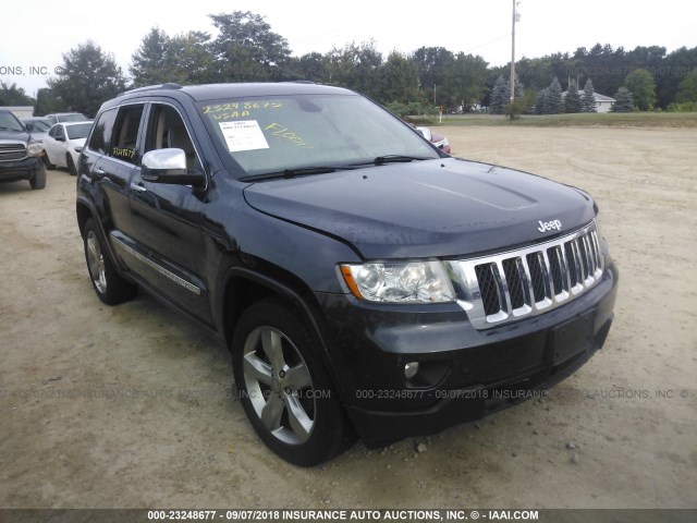 1C4RJFCG8CC324459 - 2012 JEEP GRAND CHEROKEE OVERLAND GRAY photo 1