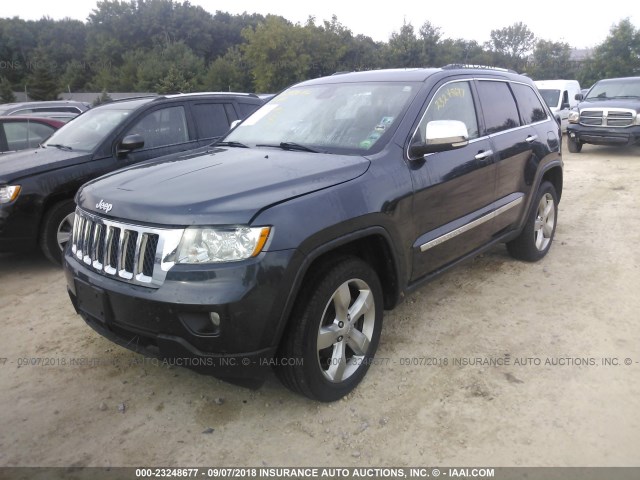 1C4RJFCG8CC324459 - 2012 JEEP GRAND CHEROKEE OVERLAND GRAY photo 2