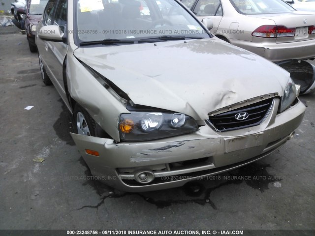 KMHDN46DX6U246765 - 2006 HYUNDAI ELANTRA GLS/GT/LIMITED GOLD photo 6