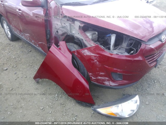 KM8JUCAC4CU540754 - 2012 HYUNDAI TUCSON GLS/LIMITED 红色 照片 6