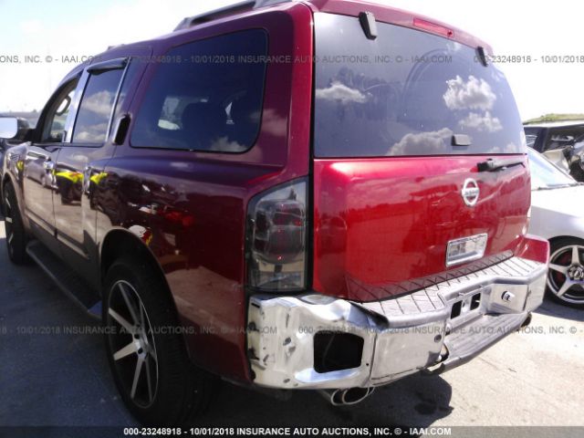 5N1AA08A45N711849 - 2005 NISSAN ARMADA SE/LE RED photo 6