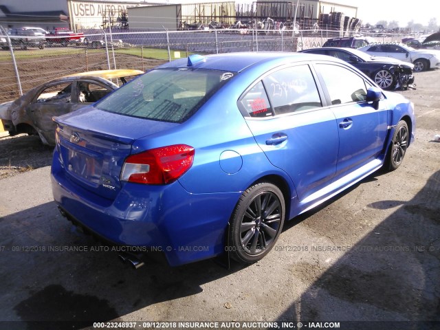 JF1VA1B62H9822323 - 2017 SUBARU WRX BLUE photo 4