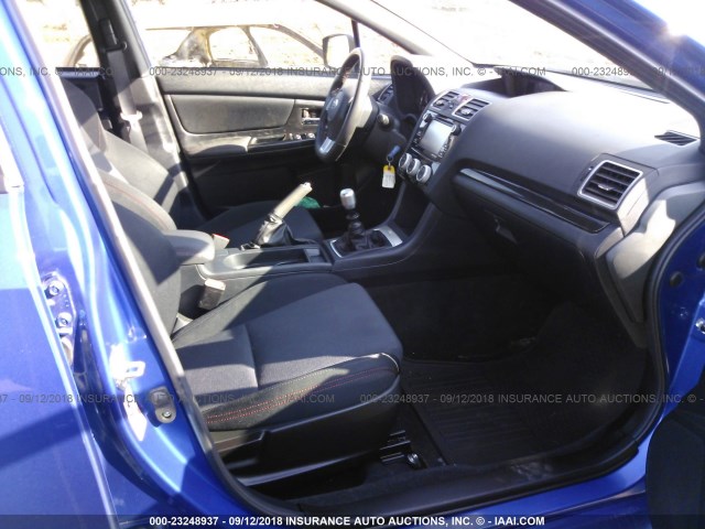 JF1VA1B62H9822323 - 2017 SUBARU WRX BLUE photo 5