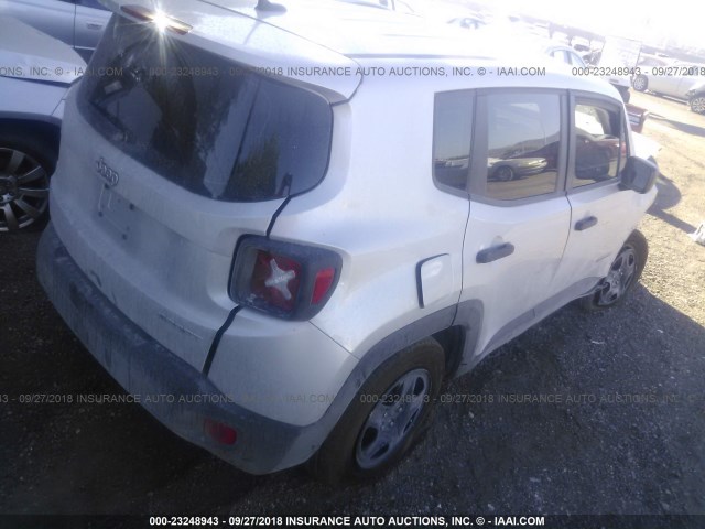 ZACCJAAB6HPF47196 - 2017 JEEP RENEGADE SPORT Արծաթագույն լուսանկար 4