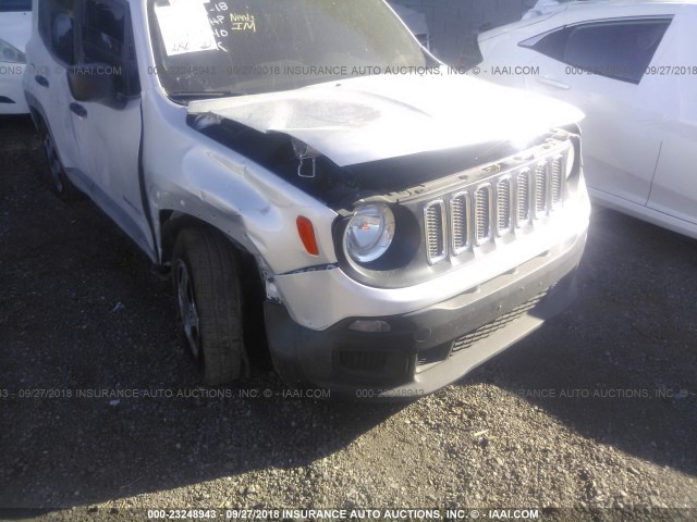 ZACCJAAB6HPF47196 - 2017 JEEP RENEGADE SPORT Արծաթագույն լուսանկար 6