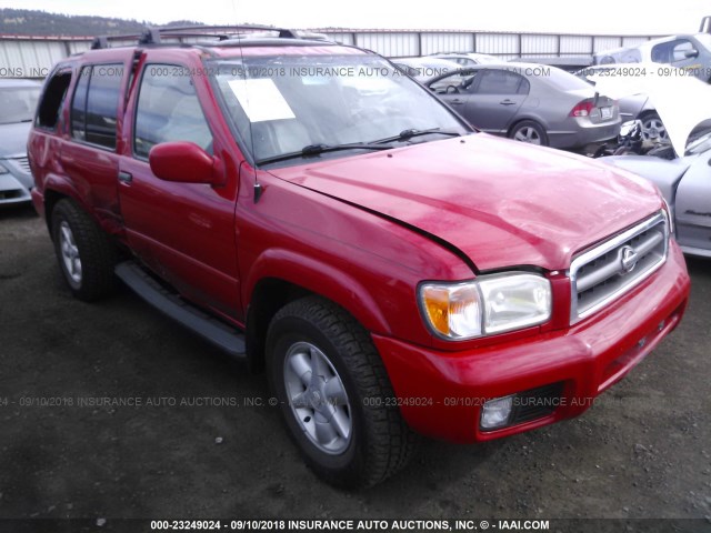 JN8DR07Y51W520295 - 2001 NISSAN PATHFINDER LE/SE/XE RED photo 1