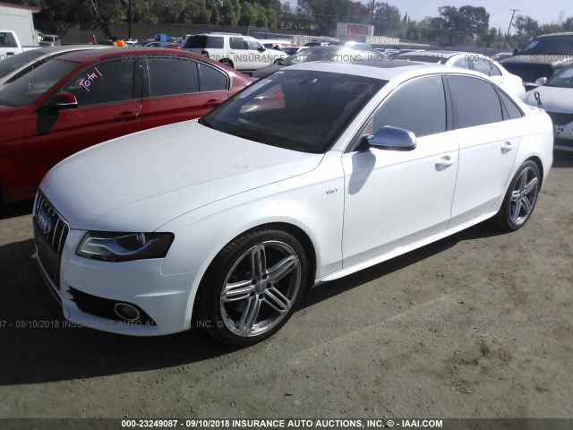 WAUDGAFL6BA051971 - 2011 AUDI S4 PREMIUM PLUS WHITE photo 2