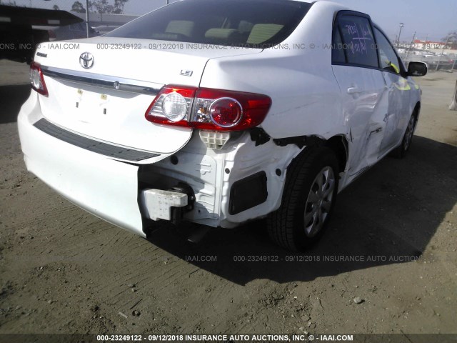 JTDBU4EE7B9157435 - 2011 TOYOTA COROLLA S/LE WHITE photo 6