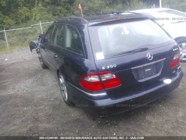 WDBUH87XX8B258181 - 2008 MERCEDES-BENZ E 350 4MATIC WAGON BLUE photo 3