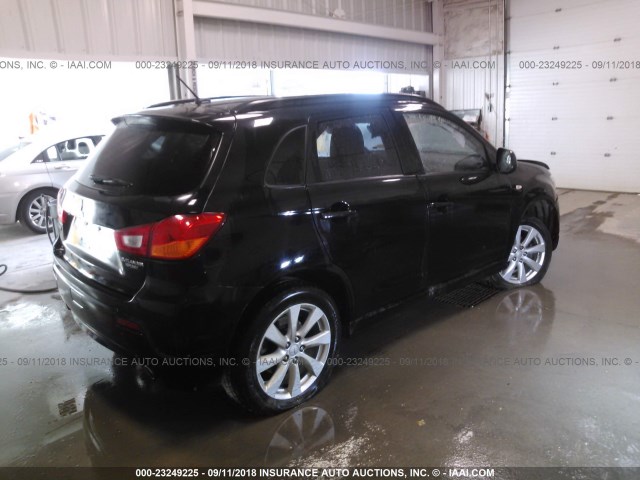 JA4AR4AU1CZ001297 - 2012 MITSUBISHI OUTLANDER SPORT SE BLACK photo 4