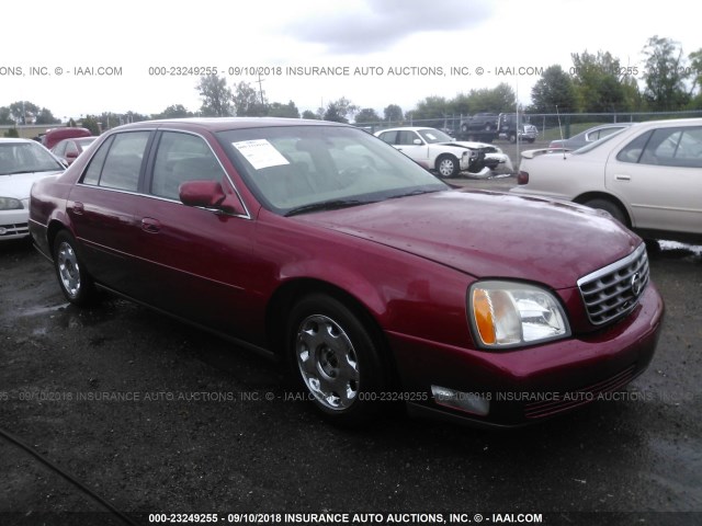 1G6KE57Y22U154078 - 2002 CADILLAC DEVILLE DHS MAROON photo 1