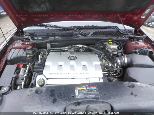 1G6KE57Y22U154078 - 2002 CADILLAC DEVILLE DHS MAROON photo 10