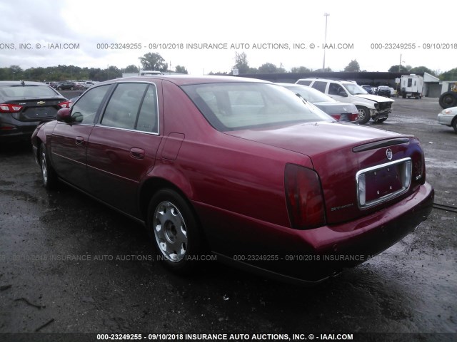 1G6KE57Y22U154078 - 2002 CADILLAC DEVILLE DHS MAROON photo 3