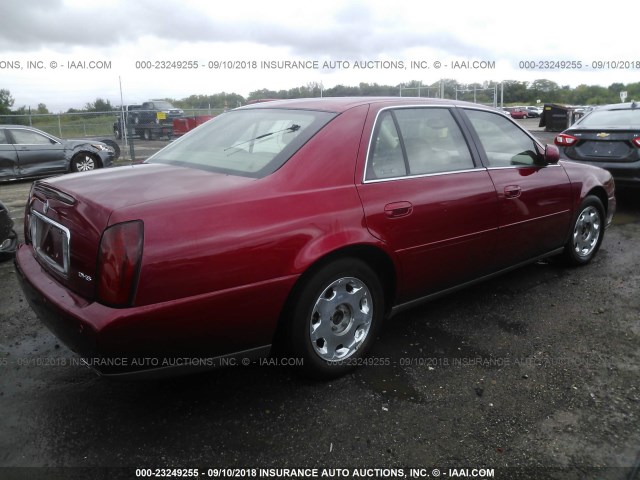 1G6KE57Y22U154078 - 2002 CADILLAC DEVILLE DHS MAROON photo 4