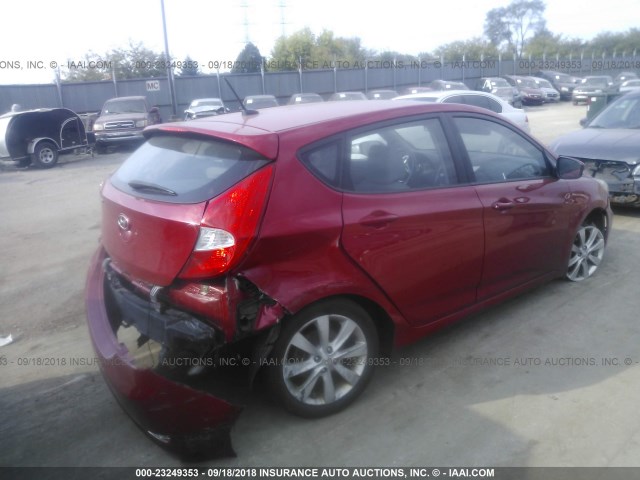 KMHCU5AE0DU103048 - 2013 HYUNDAI ACCENT GLS/SE RED photo 6