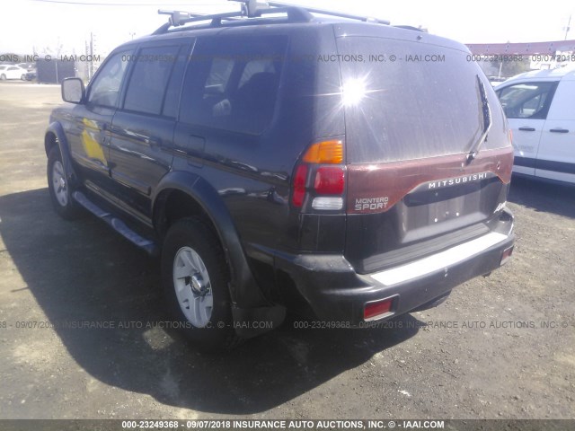 JA4MT31R83J039824 - 2003 MITSUBISHI MONTERO SPORT XLS 黑色 照片 3