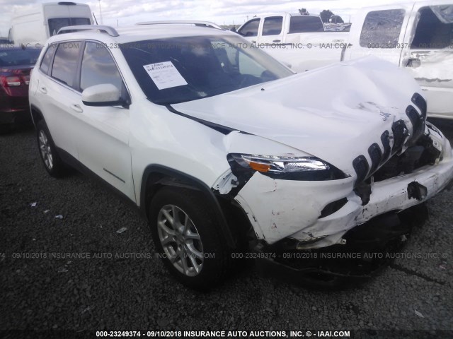 1C4PJLCB7FW737129 - 2015 JEEP CHEROKEE LATITUDE WHITE photo 1