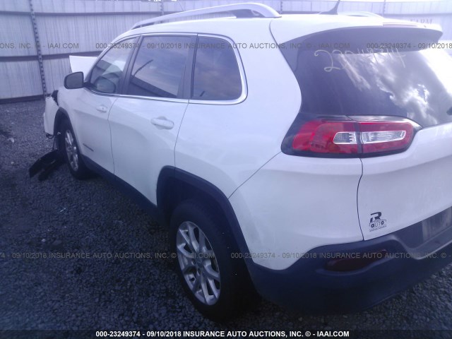 1C4PJLCB7FW737129 - 2015 JEEP CHEROKEE LATITUDE WHITE photo 3