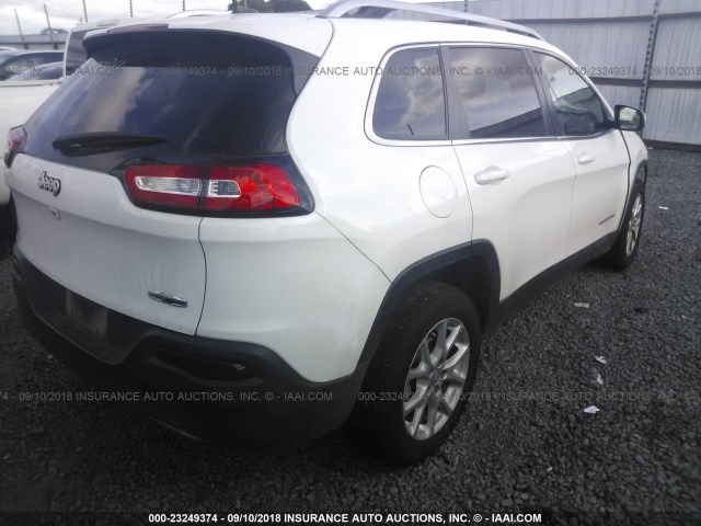 1C4PJLCB7FW737129 - 2015 JEEP CHEROKEE LATITUDE WHITE photo 4