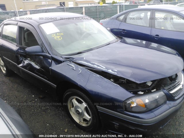 2G1WF55E529123028 - 2002 CHEVROLET IMPALA BLUE photo 6