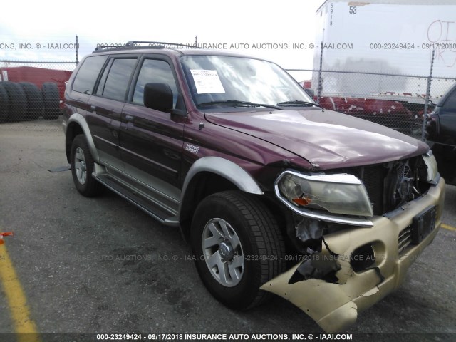 JA4MT31H9YP062850 - 2000 MITSUBISHI MONTERO SPORT LS/SPORT XLS MAROON photo 1