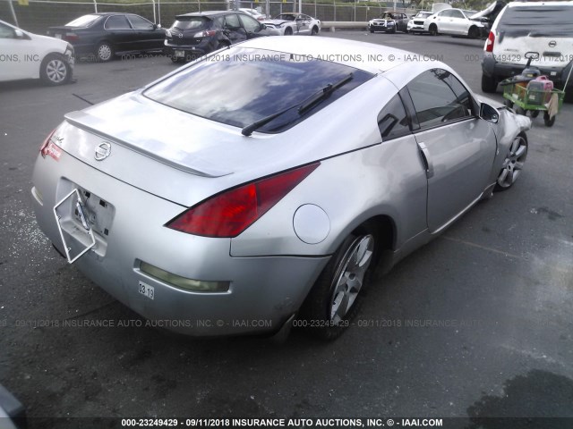 JN1AZ34E03T013130 - 2003 NISSAN 350Z COUPE SILVER photo 4