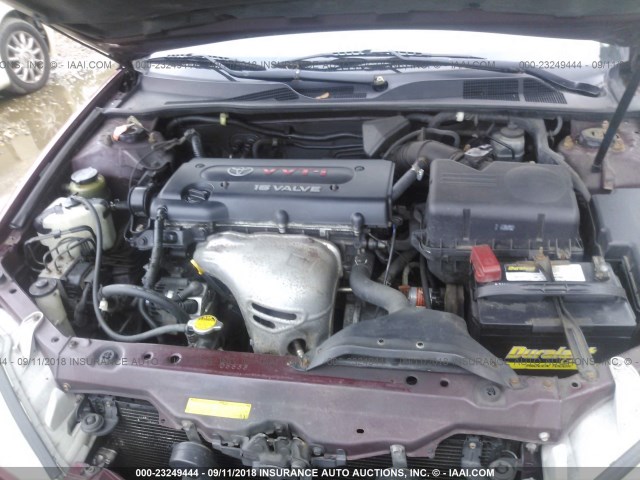 4T1BE30K02U101477 - 2002 TOYOTA CAMRY LE/XLE/SE Qırmızı foto 10