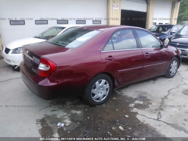 4T1BE30K02U101477 - 2002 TOYOTA CAMRY LE/XLE/SE Qırmızı foto 4