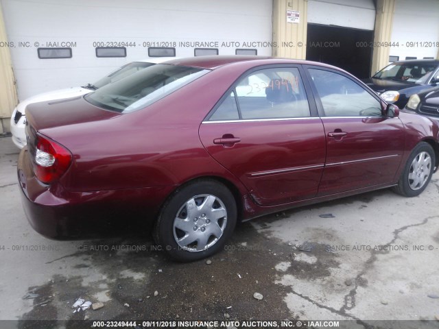 4T1BE30K02U101477 - 2002 TOYOTA CAMRY LE/XLE/SE RED photo 6