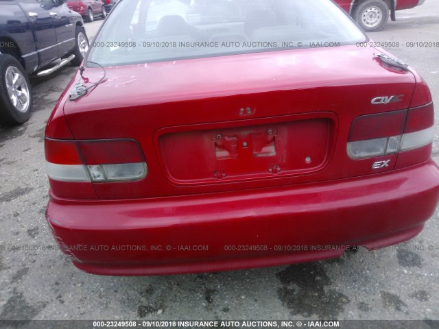 1HGEJ8248XL029323 - 1999 HONDA CIVIC EX RED photo 6