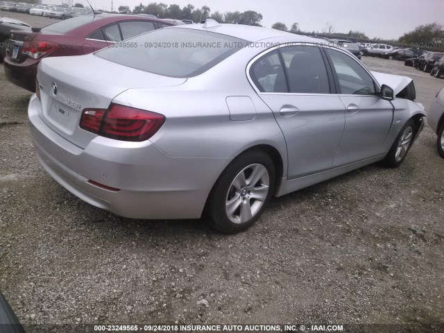 WBAXH5C55DD114597 - 2013 BMW 528 XI SILVER photo 4