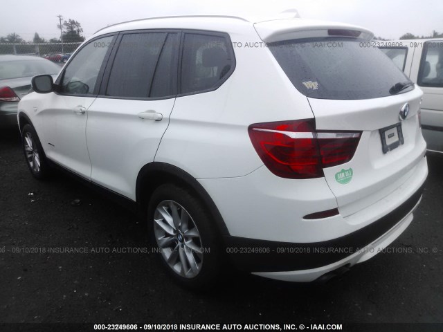 5UXWX9C50D0A31290 - 2013 BMW X3 XDRIVE28I WHITE photo 3