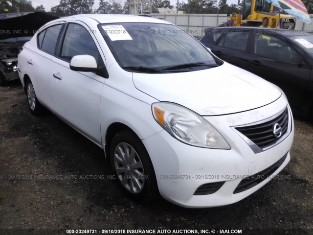 3N1CN7AP7CL860913 - 2012 NISSAN VERSA S/SV/SL WHITE photo 1