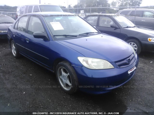 1HGES16344L024072 - 2004 HONDA CIVIC DX VP BLUE photo 1