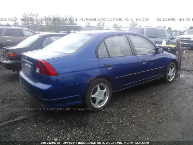 1HGES16344L024072 - 2004 HONDA CIVIC DX VP BLUE photo 4