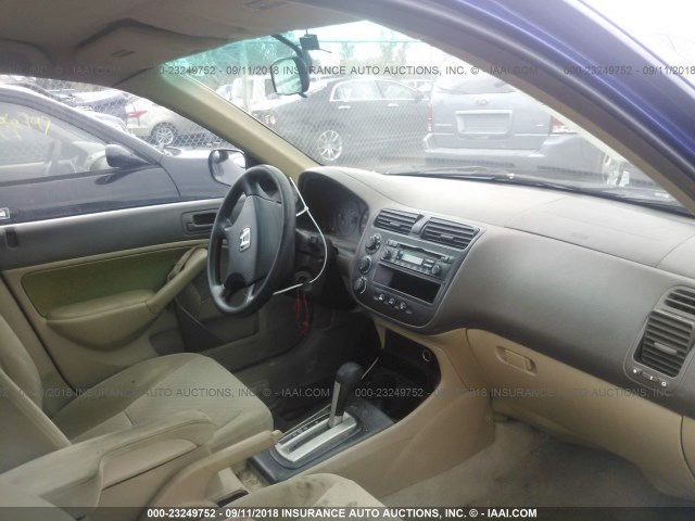 1HGES16344L024072 - 2004 HONDA CIVIC DX VP BLUE photo 5