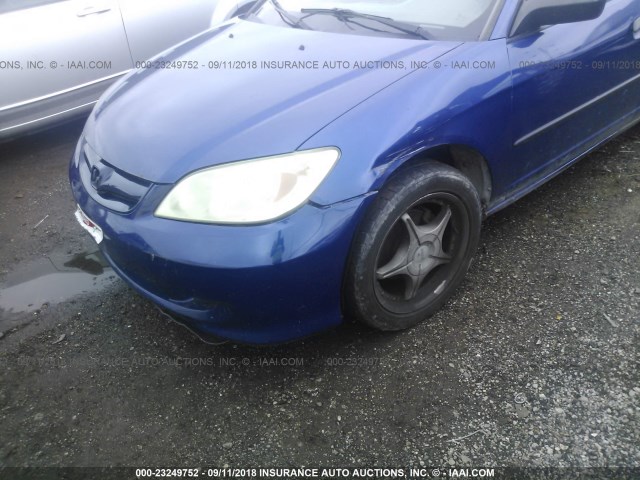 1HGES16344L024072 - 2004 HONDA CIVIC DX VP BLUE photo 6