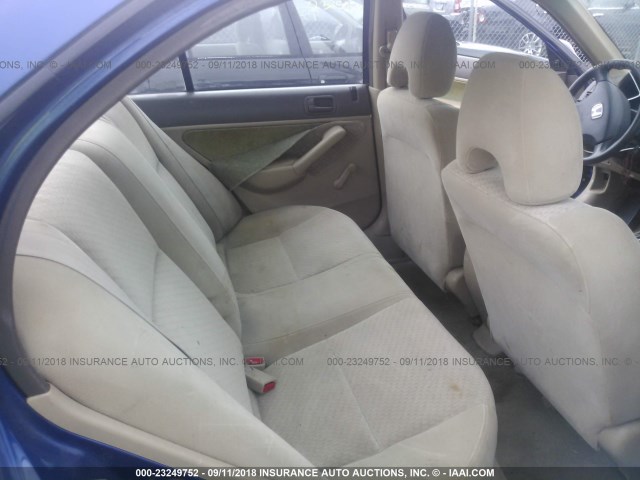 1HGES16344L024072 - 2004 HONDA CIVIC DX VP BLUE photo 8
