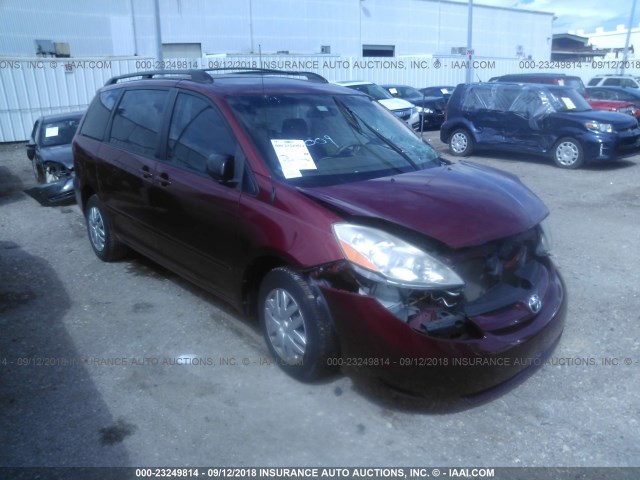 5TDZA23C96S527756 - 2006 TOYOTA SIENNA CE/LE RED photo 1