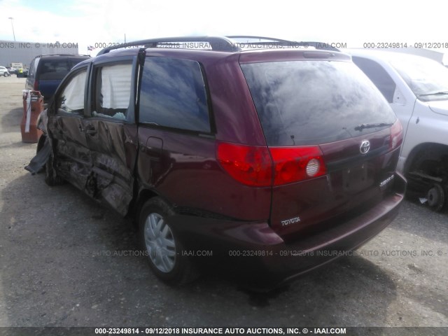 5TDZA23C96S527756 - 2006 TOYOTA SIENNA CE/LE RED photo 3