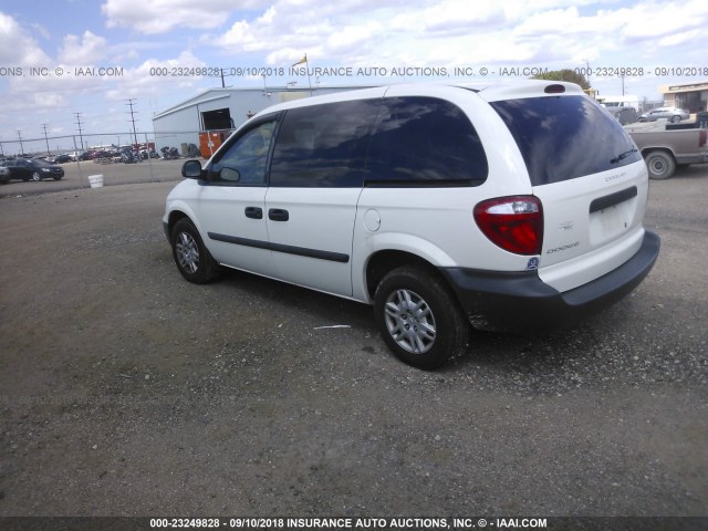 1D4GP25B45B252297 - 2005 DODGE CARAVAN SE WHITE photo 3