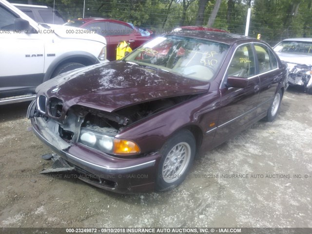 WBADD6327VBW24943 - 1997 BMW 528 I AUTOMATIC MAROON photo 2