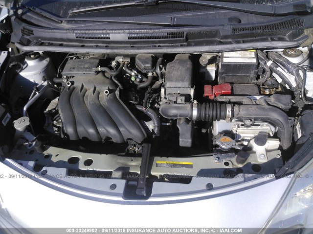3N1CE2CP2EL370818 - 2014 NISSAN VERSA NOTE S/S PLUS/SV/SL SILVER photo 10