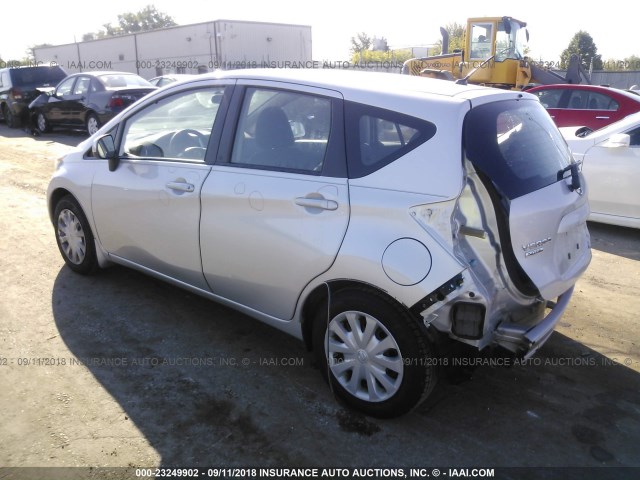 3N1CE2CP2EL370818 - 2014 NISSAN VERSA NOTE S/S PLUS/SV/SL SILVER photo 3