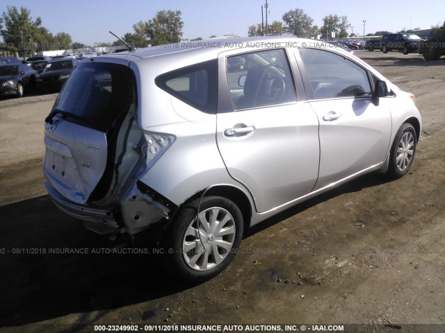 3N1CE2CP2EL370818 - 2014 NISSAN VERSA NOTE S/S PLUS/SV/SL SILVER photo 4