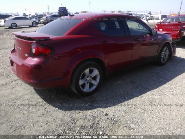 1B3BD4FG6BN540081 - 2011 DODGE AVENGER EXPRESS 红色 照片 4